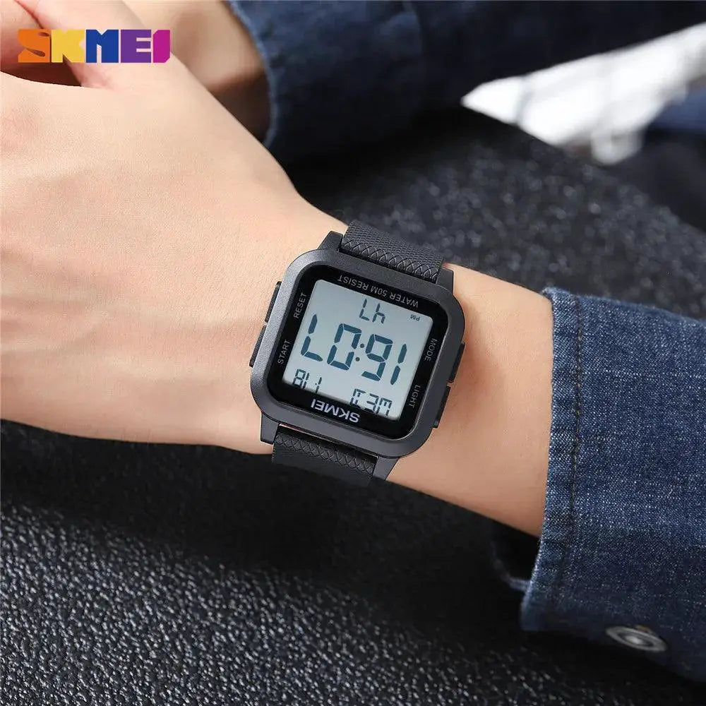 Digital Chrono Watch For Men Adventure LED Display Outdoor