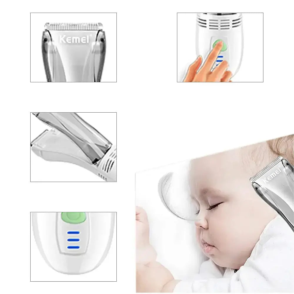 KM 79 Vacuum Haircut Kit Low Noise Baby Trimmer Cordless