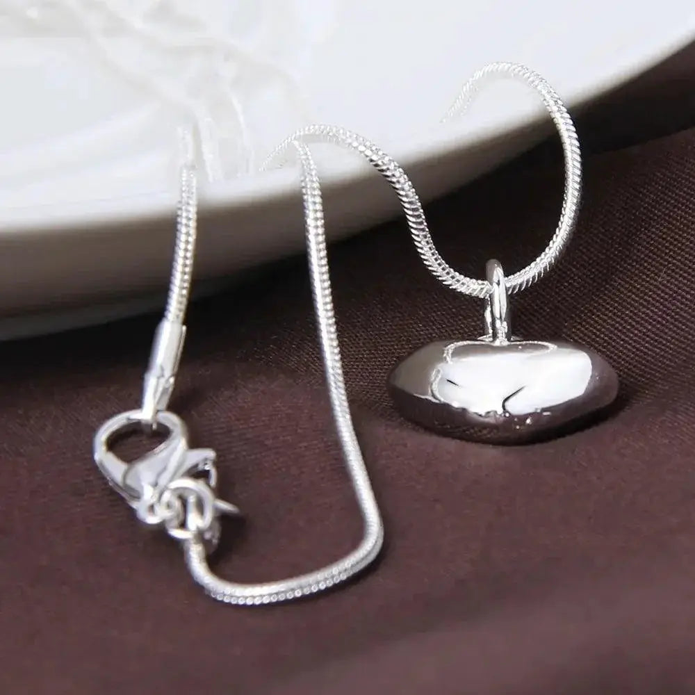 Sterling Silver Heart Pendant Necklace For Women Jewelry
