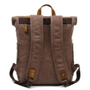 Vintage Canvas Leather Laptop Backpack
