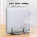 Vertical Laptop Stand: Stylish Aluminum Dock for Space-Saving