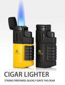 Galiner Cigar Torch Lighter Windproof 4 Jet Flame Butane