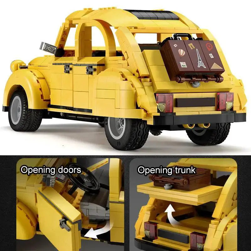 Remote Control Sports Car Building Set Retro City Racing Toy