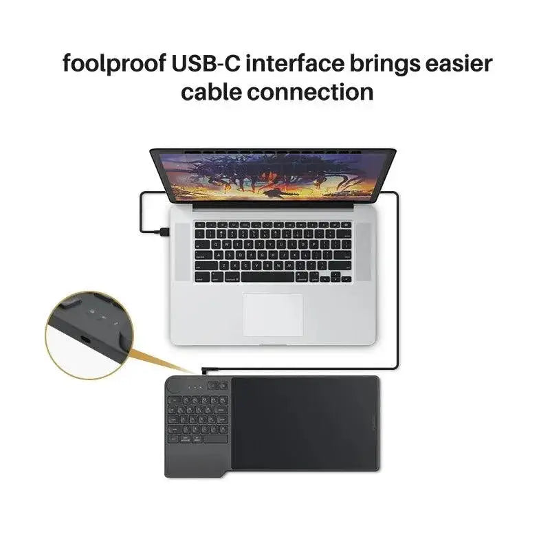 HUION Inspiroy Keydial KD200 Wireless Graphics Tablet
