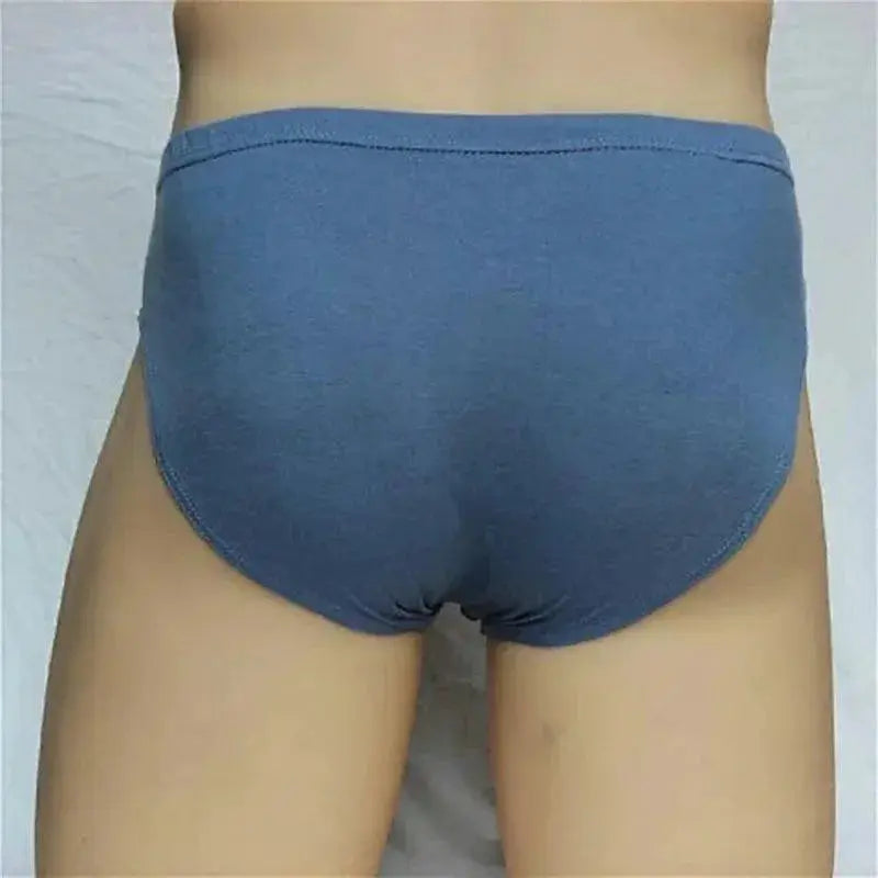 Men's Cotton Briefs Breathable Underwear in Solid Colors