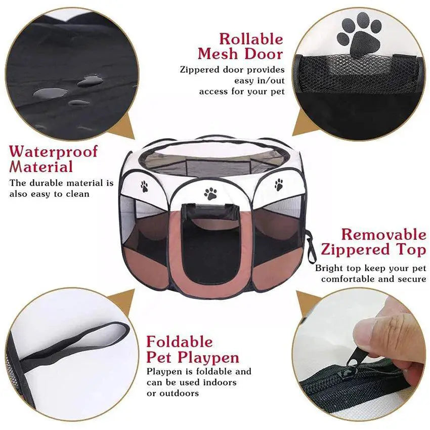 Portable Pet Tent House Waterproof Bite Resistant Shelter
