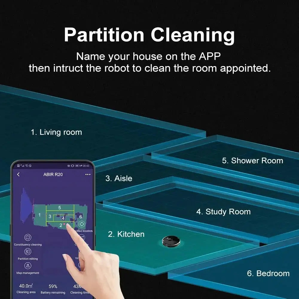 ABIR X8 Laser Robot Vacuum Smart Cleaning Solution for Home