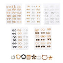 Women Acrylic Crystal Stud Earrings Set for Fashionable Women