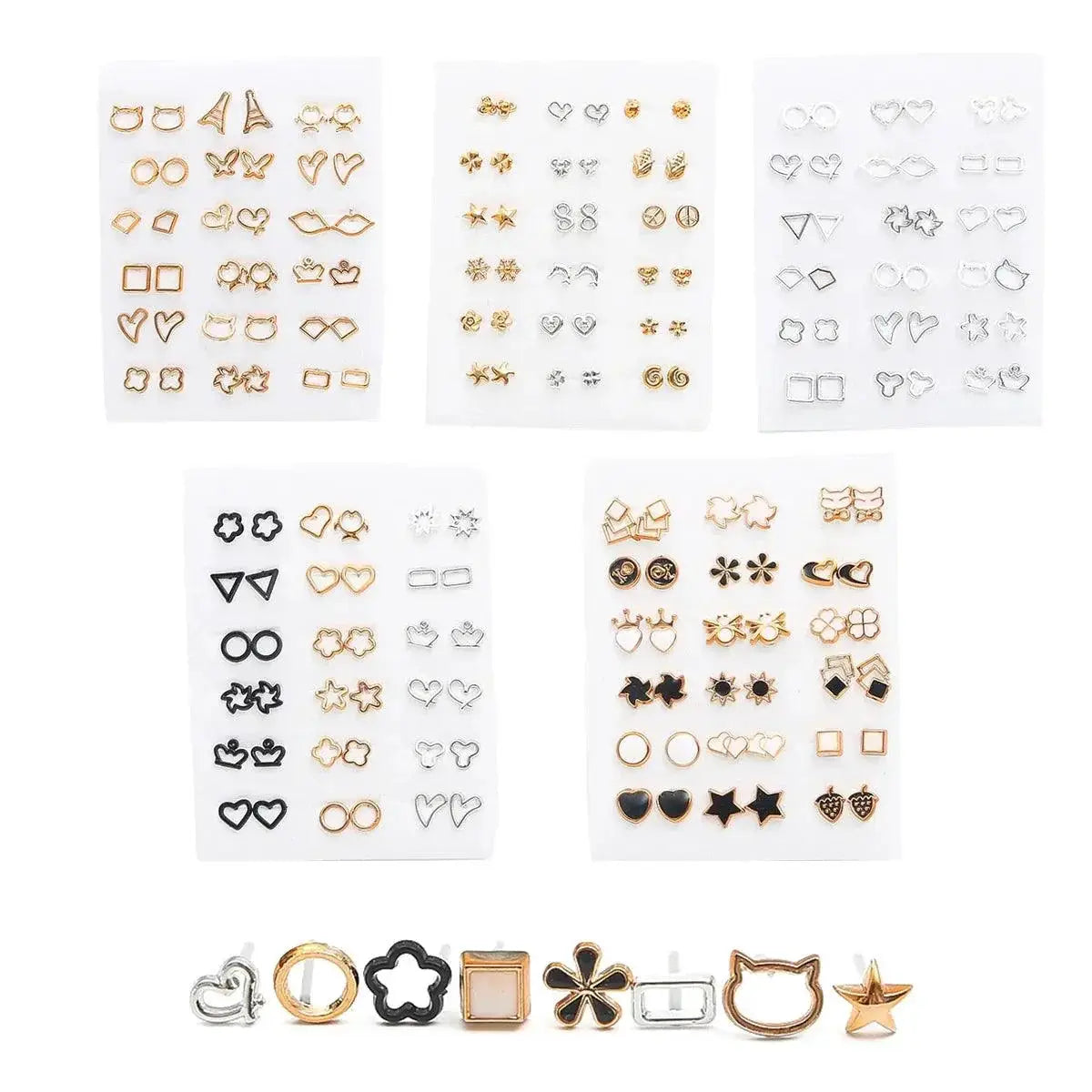 Acrylic Crystal Stud Earrings Set for Fashionable Women