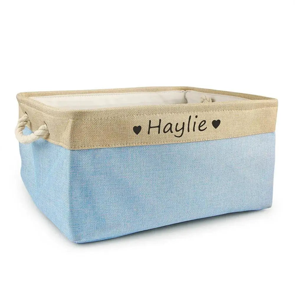 Personalized Pet Toy Storage Box With Custom Name Clothes