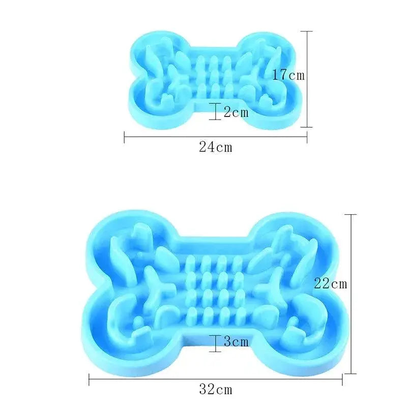 Pet Slow Feeder Bowl Anti Slip Rubber for Dogs and Cats