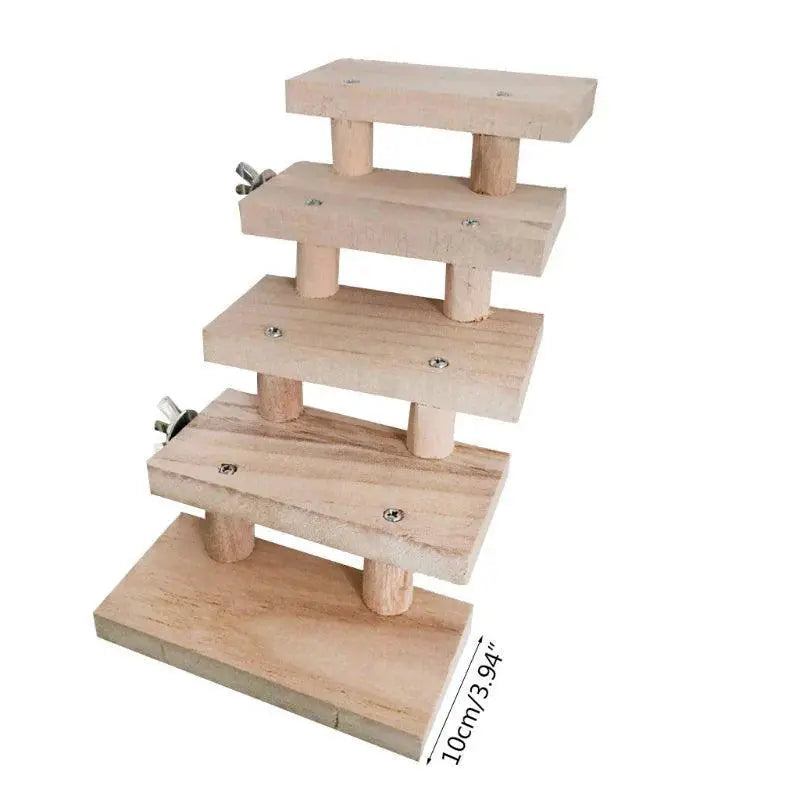 Hamster Wooden Ladder Bird Parrot Climbing Cage Accessory