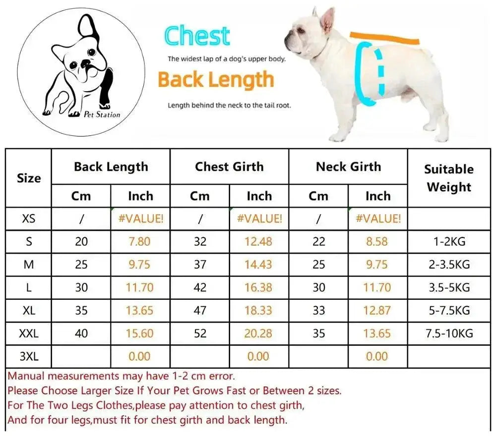 Winter Cotton Dog Hoodies For French Bulldogs Warm Stylish