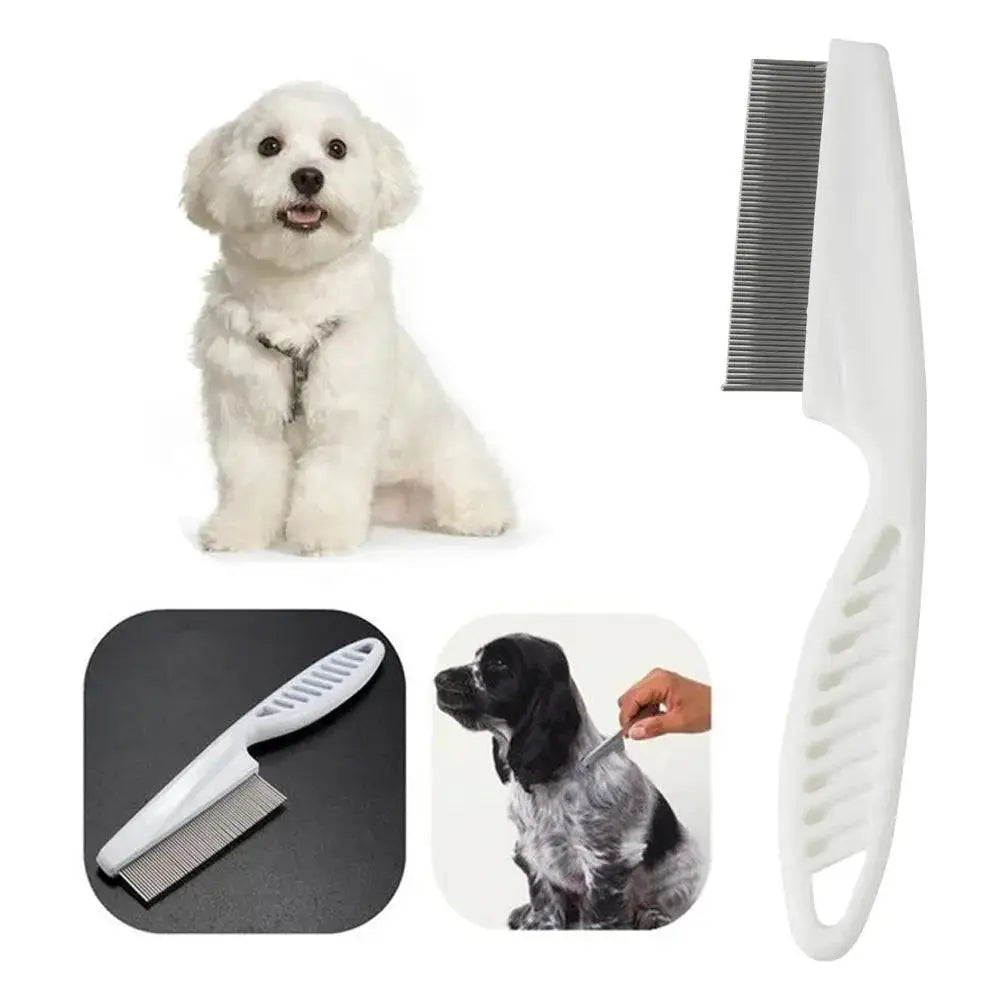 Stainless Steel Flea Comb for Cats and Dogs Grooming Tool