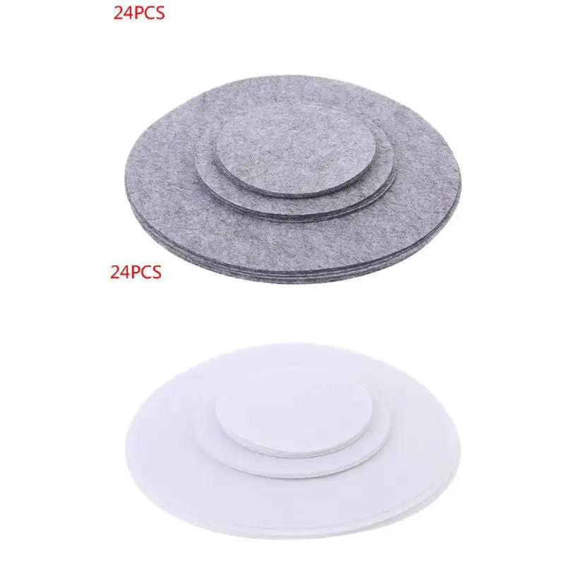 Set Of 24 Eco Friendly Felt Plate Protectors For Cookware