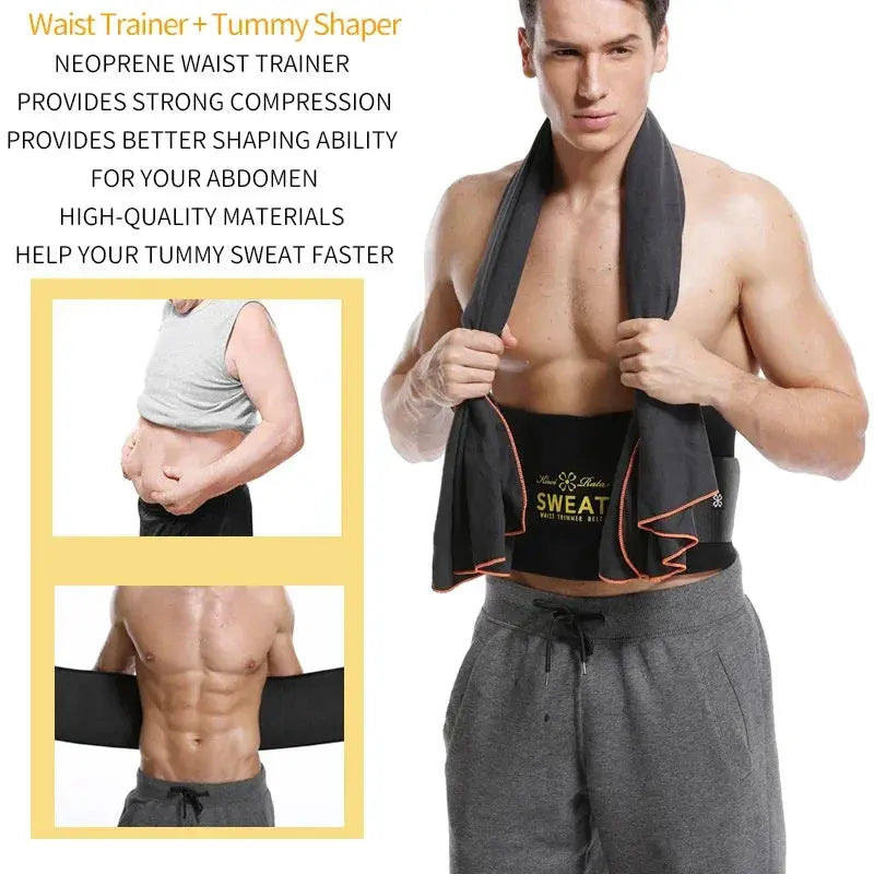 Men Waist Trainer Slimming Belt Belly Shapers Weight Loss