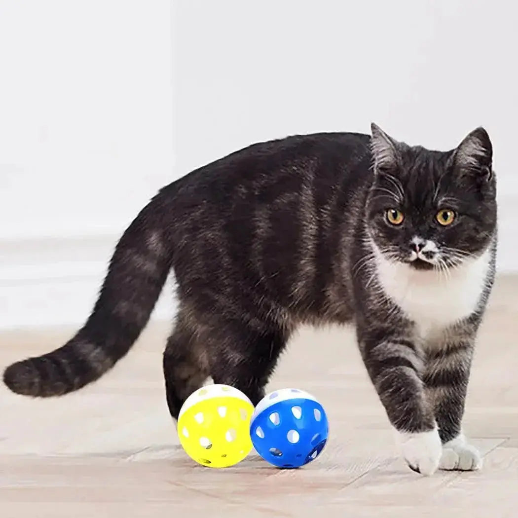 Interactive Cat Toy Set With Engaging Bell Balls For Fun
