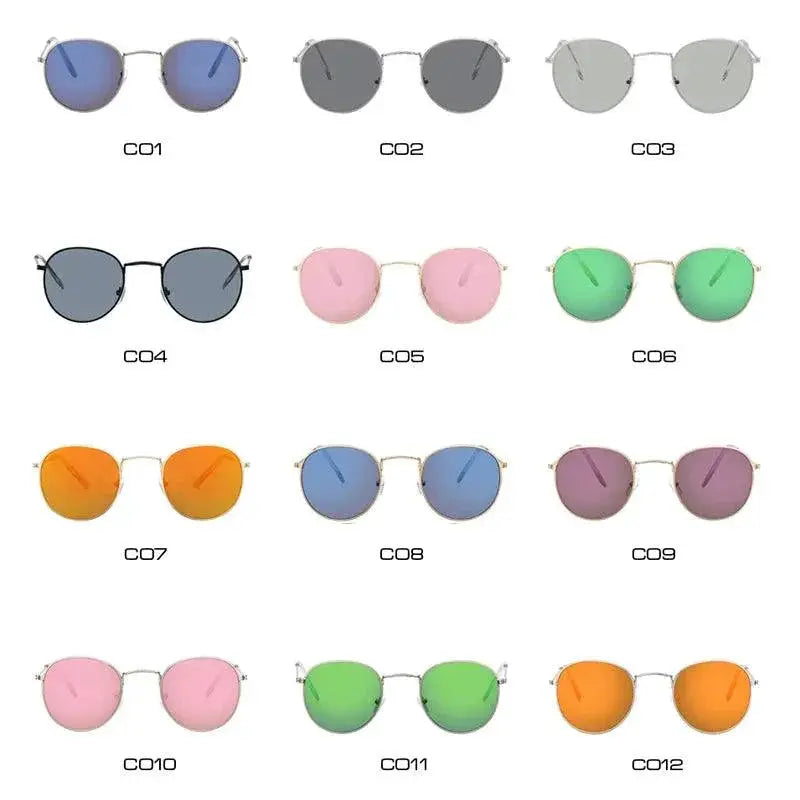 Vintage Designer Small Round Sunglasses For Women Luxury