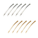 5 Pack Metal DIY Snap Hair Clips Gold Silver Accessories