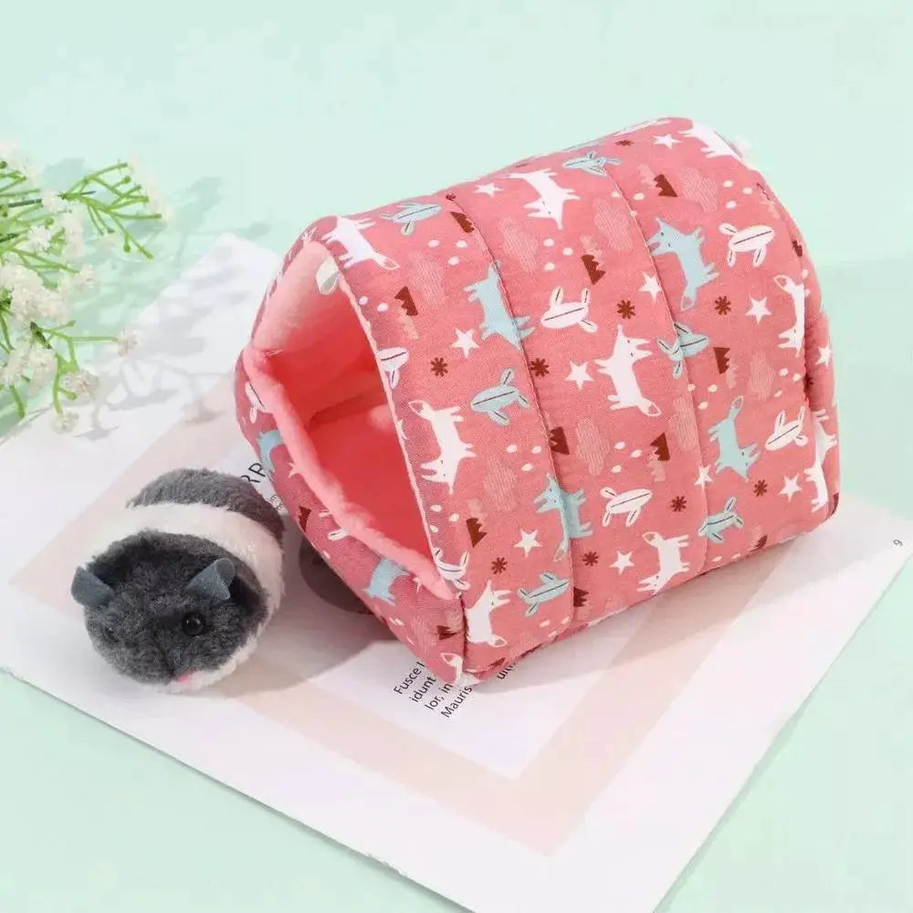 Cozy Mini Pet Nest Winter Warm Guinea Pig House And Bed