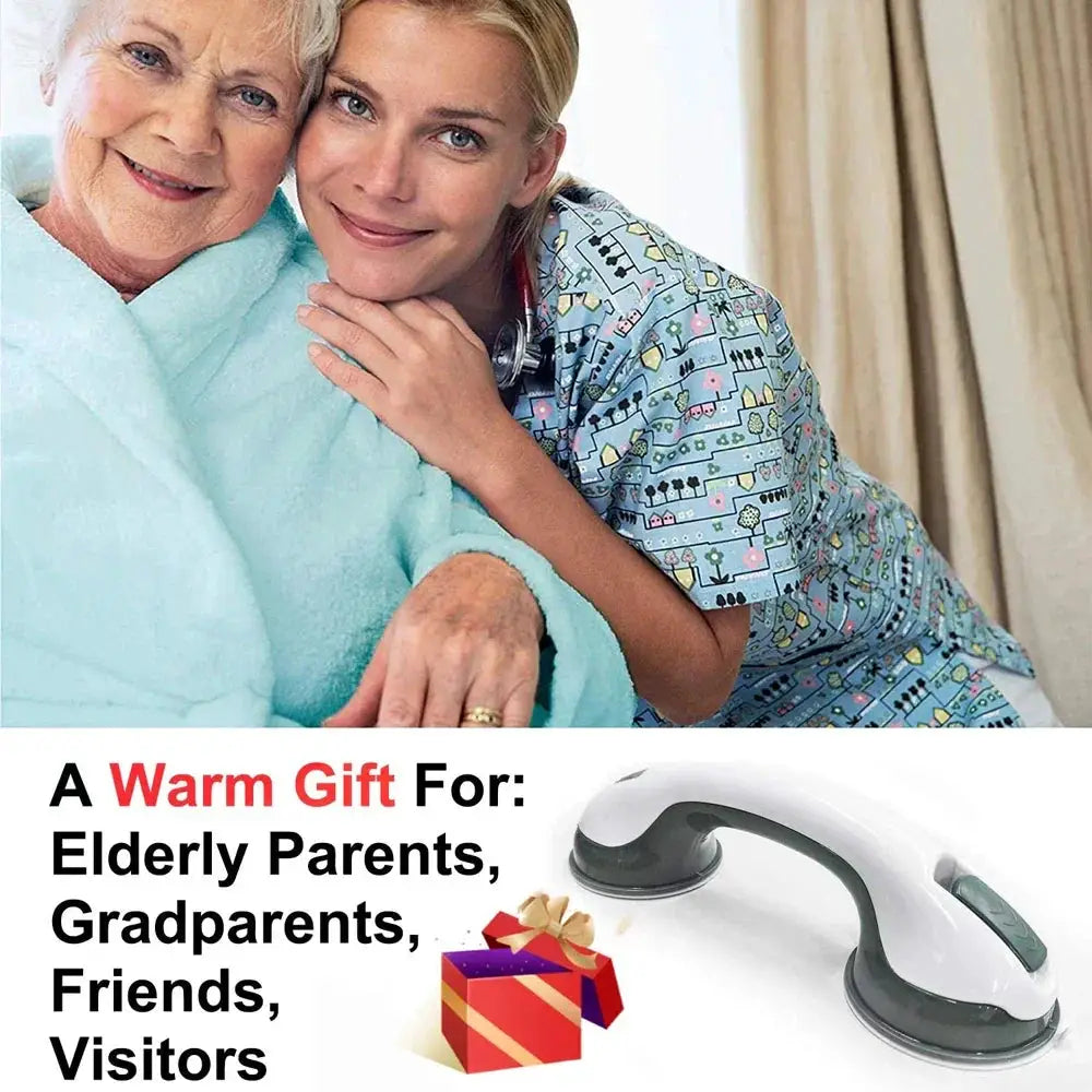 Safety Suction Cup Grab Bar With Helping Handle Bathrooms