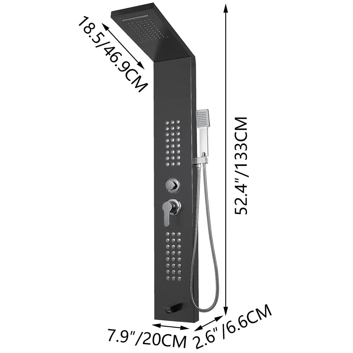 Shower Panel System for Home Spa Jets — product view 11