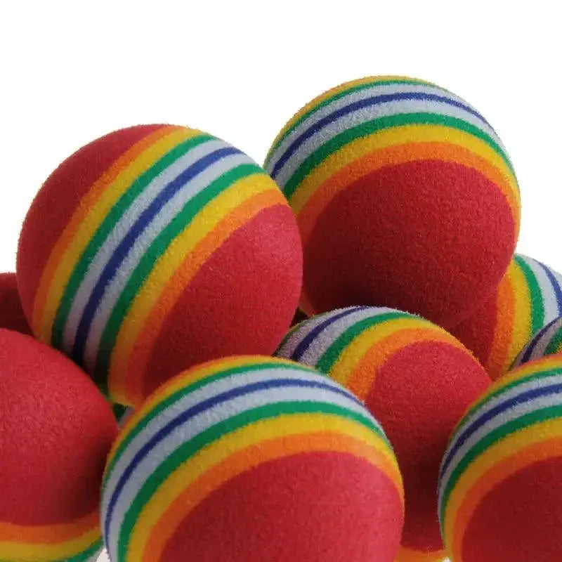 Colorful Interactive Cat Toy Ball Set for Playful Pets