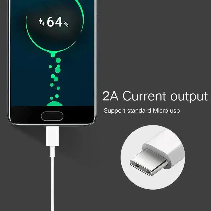 Universal 5V 2A Wall Charger With USB Type C Cable Included