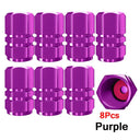 AUTCOAT Aluminum Alloy Tire Valve Caps for Cars and Motorcycles