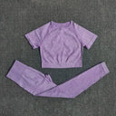 Seamless Yoga Set Women Leggings Crop Top