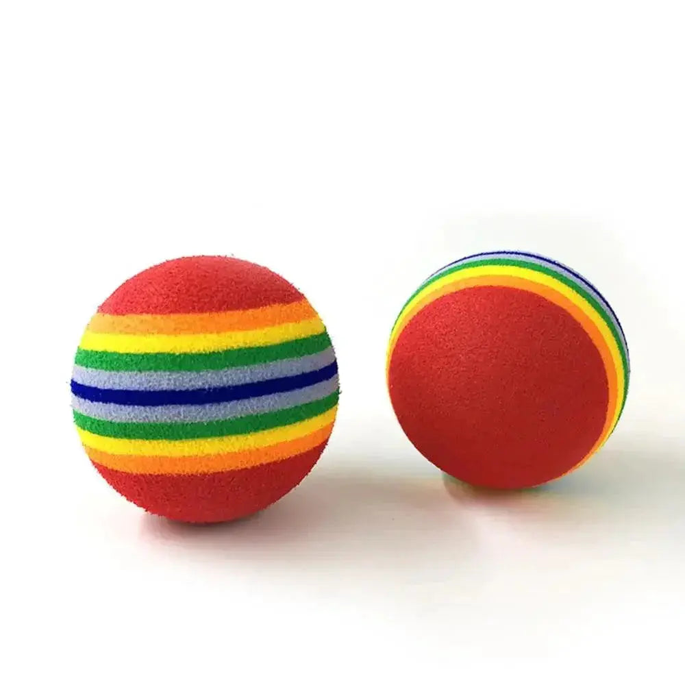 Colorful Interactive Cat Toy Ball for Chewing and Scratching