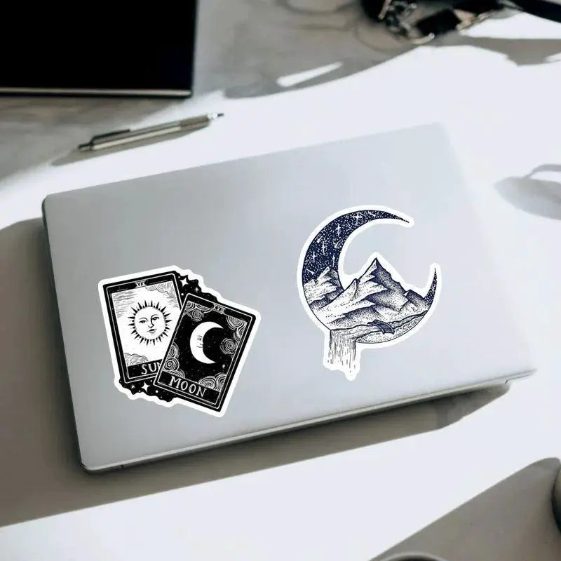 10/30/50Pcs Moon Light Stickers Waterproof Decal for Laptops - OurLum.com