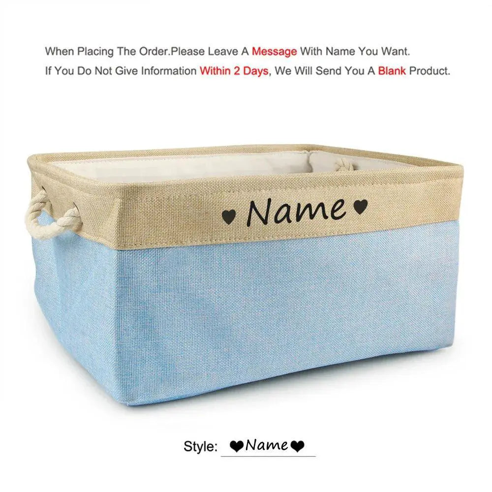 Personalized Pet Toy Storage Box With Custom Name Clothes — product view 18