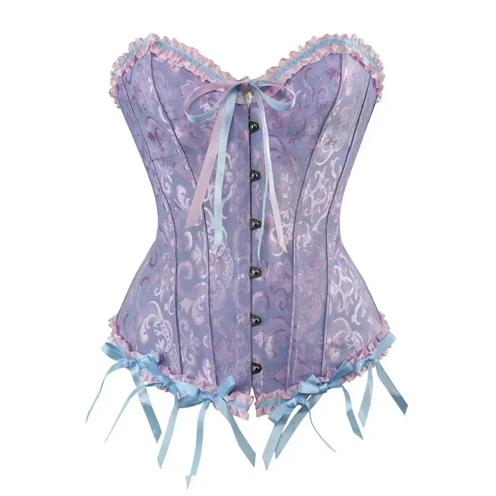 Victorian Lace Up Corset Bustier For Women Shapewear