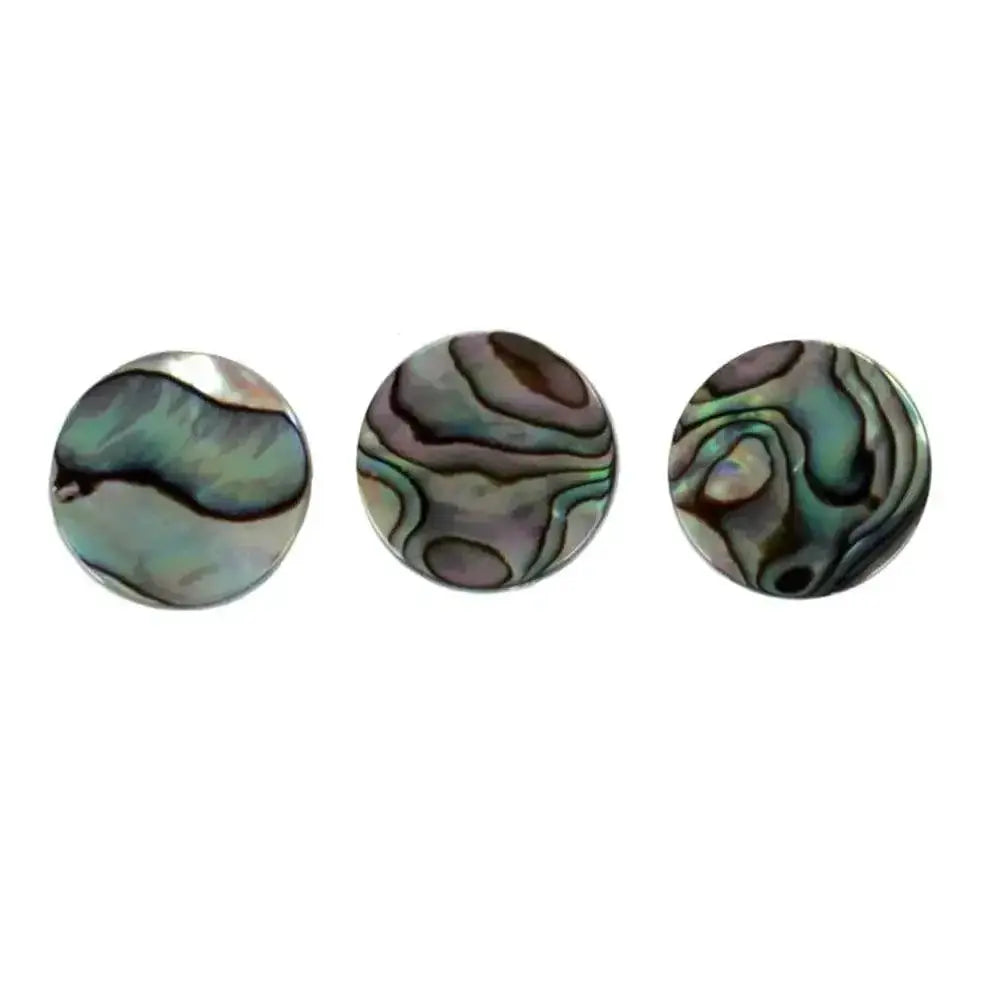 3 Piece Abalone Shell Trumpet Valve Caps Finger Buttons Set