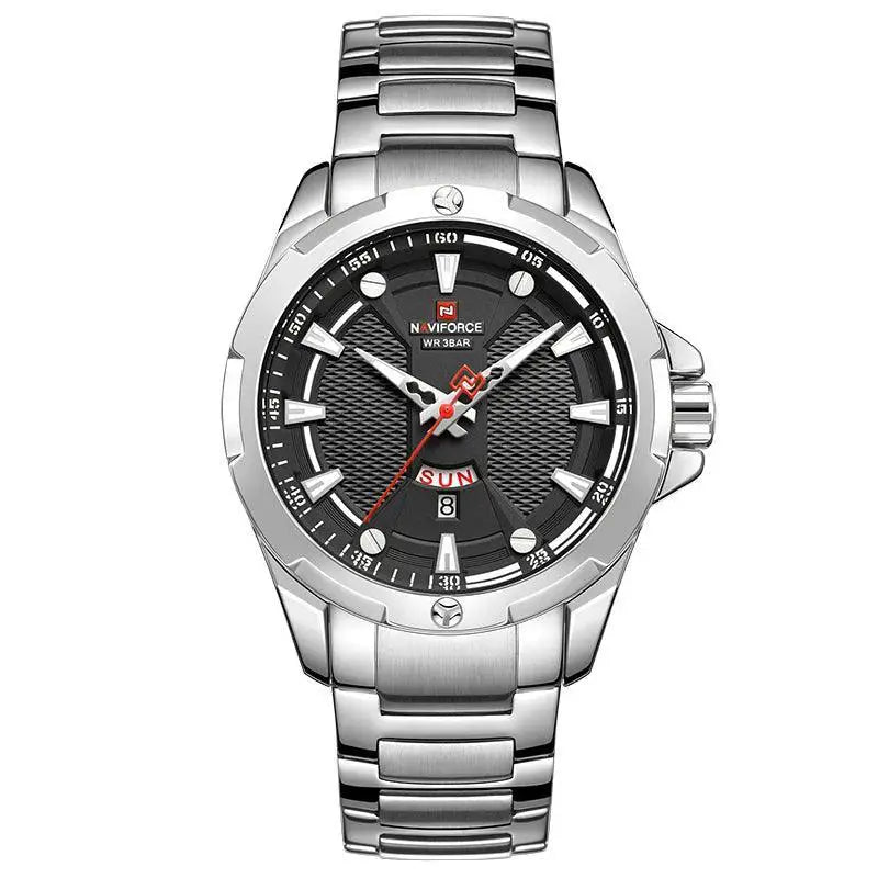 Naviforce Men's Stainless Steel Waterproof Sports Watch
