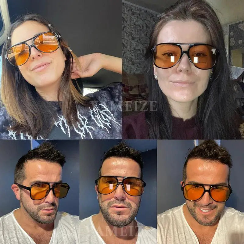 YAMEIZE Vintage Retro Pilot Sunglasses UV Protection