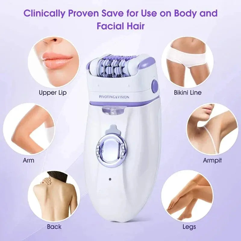 3in1 Women Epilator Hair Removal Shaver for Smooth Skin