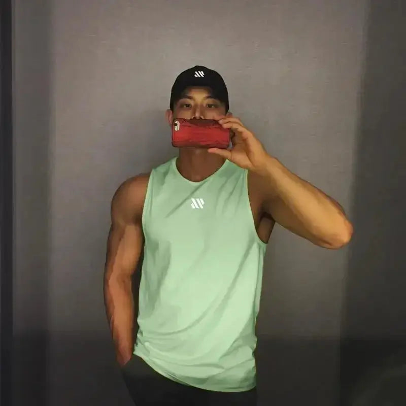 GITF Mannen Bodybuilding Tank Tops Gym Workout Shirt
