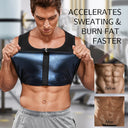 Men Sauna Sweat Vest Waist Trainer Compression Shirt Slimming