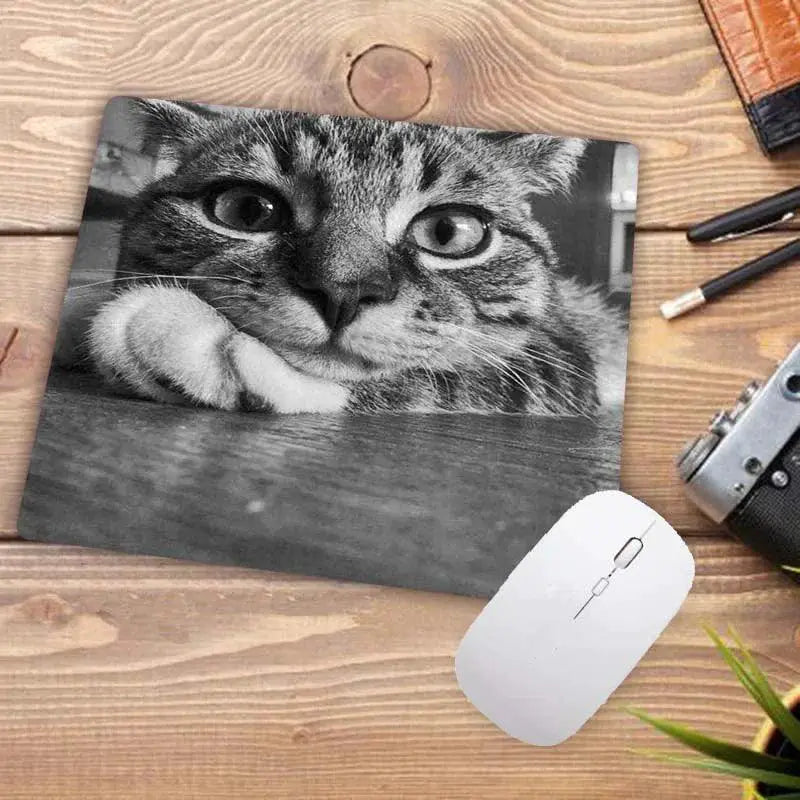 Cartoon Cat Head Mouse Pad For Laptop Gaming Setup