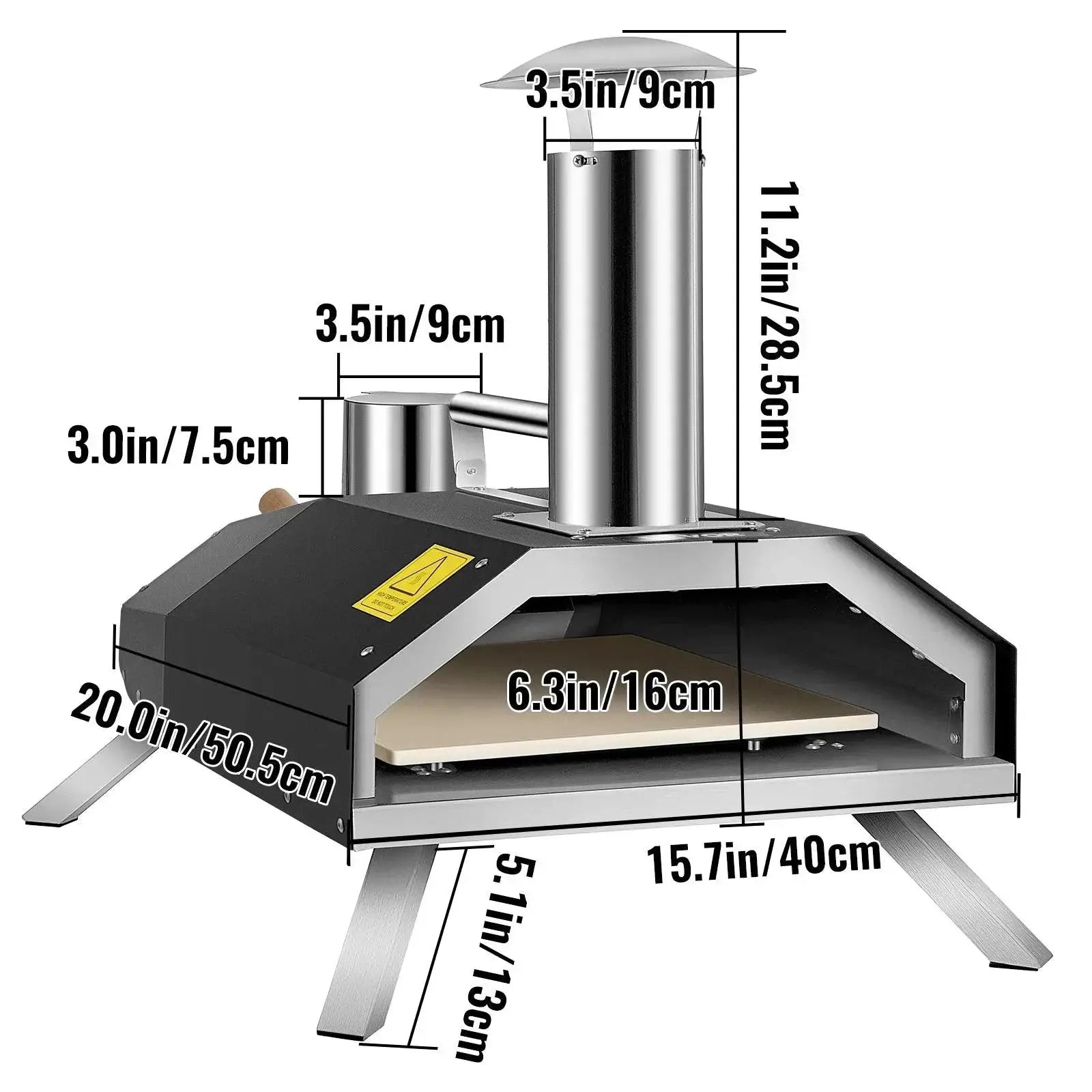 VEVOR Portable Pizza Oven With Premium Insulation Outdoors
