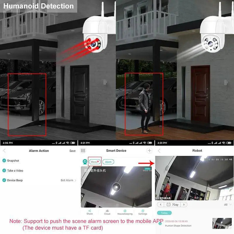 Smart 4K WiFi Outdoor Security Camera With AI Detection