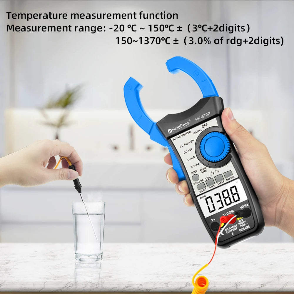 HoldPeak Power Clamp Meter AC/DC Voltmeter Ammeter Tester — product view 4