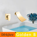 Waterfall Water Basin Faucet Chrome Matte Black In Wall Installation