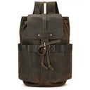 Vintage Leather Laptop Backpack For Men