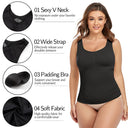 Plus Size Tummy Control Shapewear with Built-in Bra