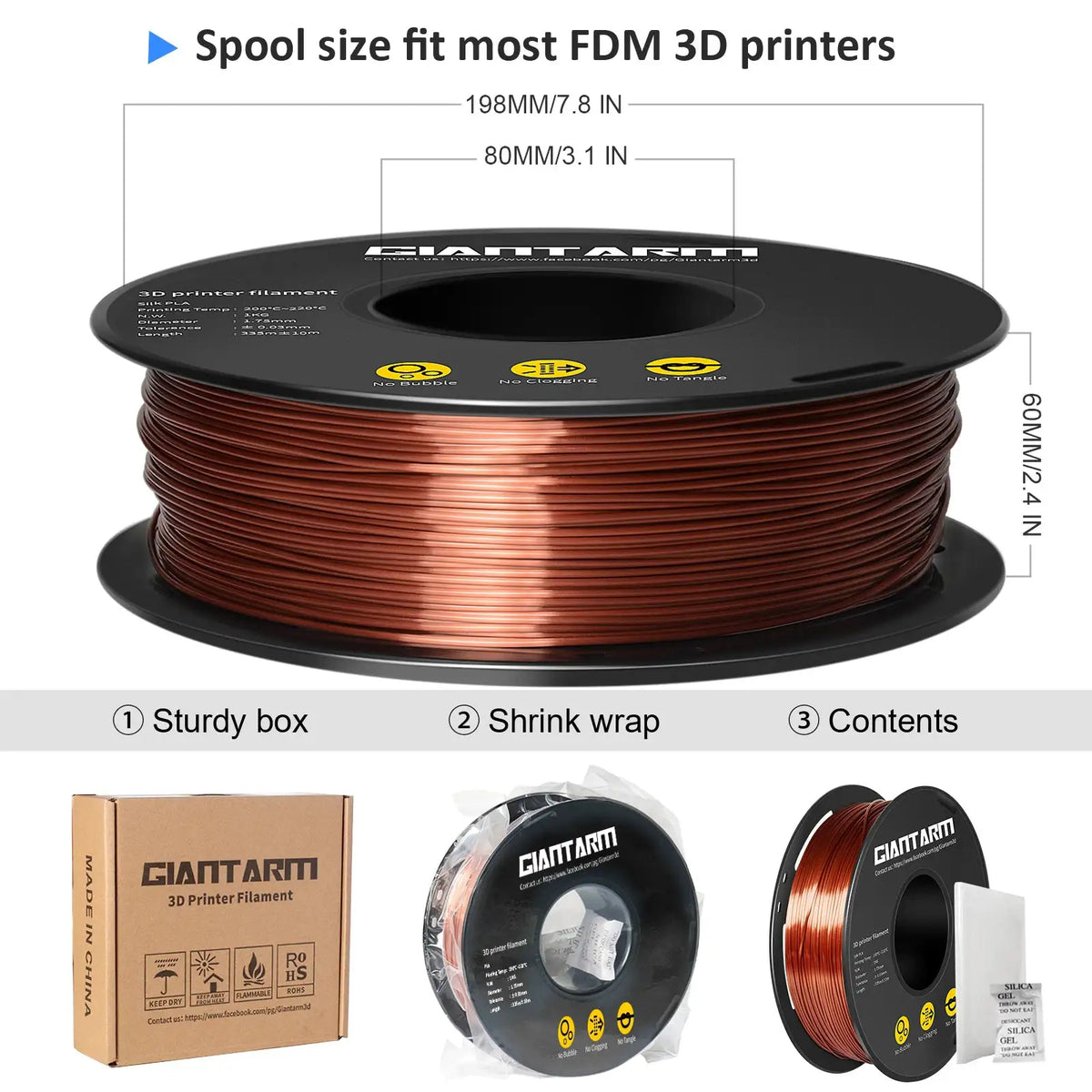 Silk PLA Filament for Glossy Models — product view 4