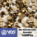 Crystal Gold Flatback Rhinestones for DIY Nail Art Sparkling