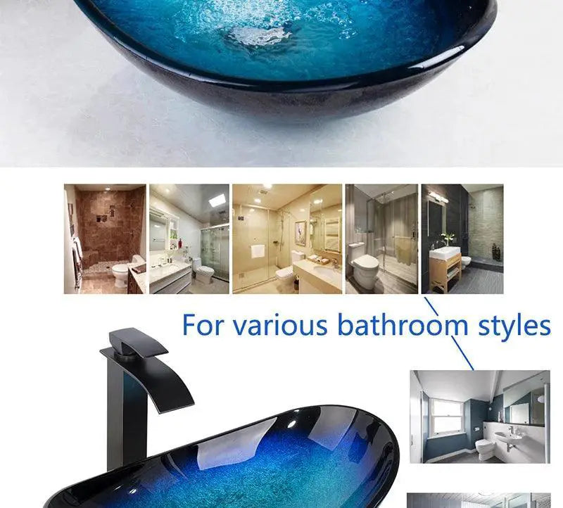 Elegant Glass Waterfall Tap for Baths — product view 8